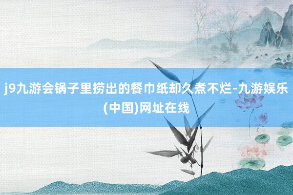j9九游会锅子里捞出的餐巾纸却久煮不烂-九游娱乐(中国)网址在线